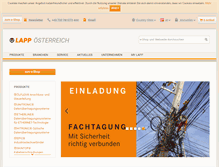 Tablet Screenshot of lappaustria.lappgroup.com