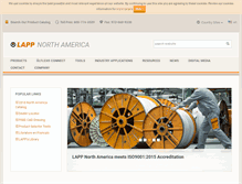 Tablet Screenshot of lappcanada.lappgroup.com
