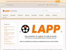 Tablet Screenshot of lappespana.lappgroup.com